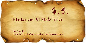 Hintalan Viktória névjegykártya